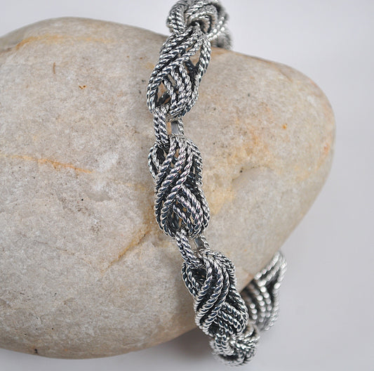 Heavy Designer Rope Link Bracelet