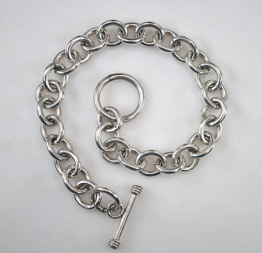 Sterling Silver 10mm Rolo Bracelet