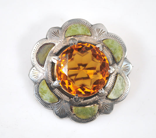 Antique Sterling Silver Scottish Brooch