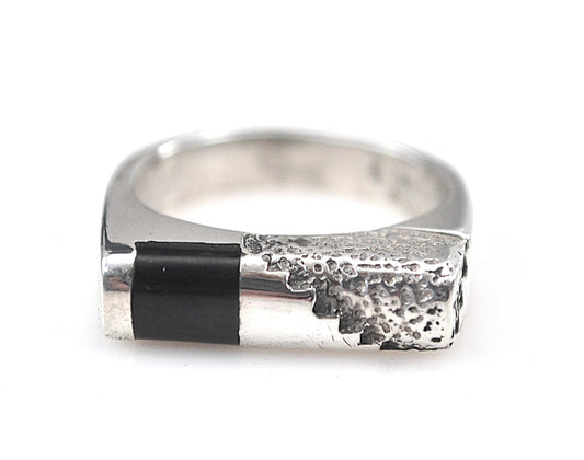 Prairie Fire Sterling Silver Modernist Ring