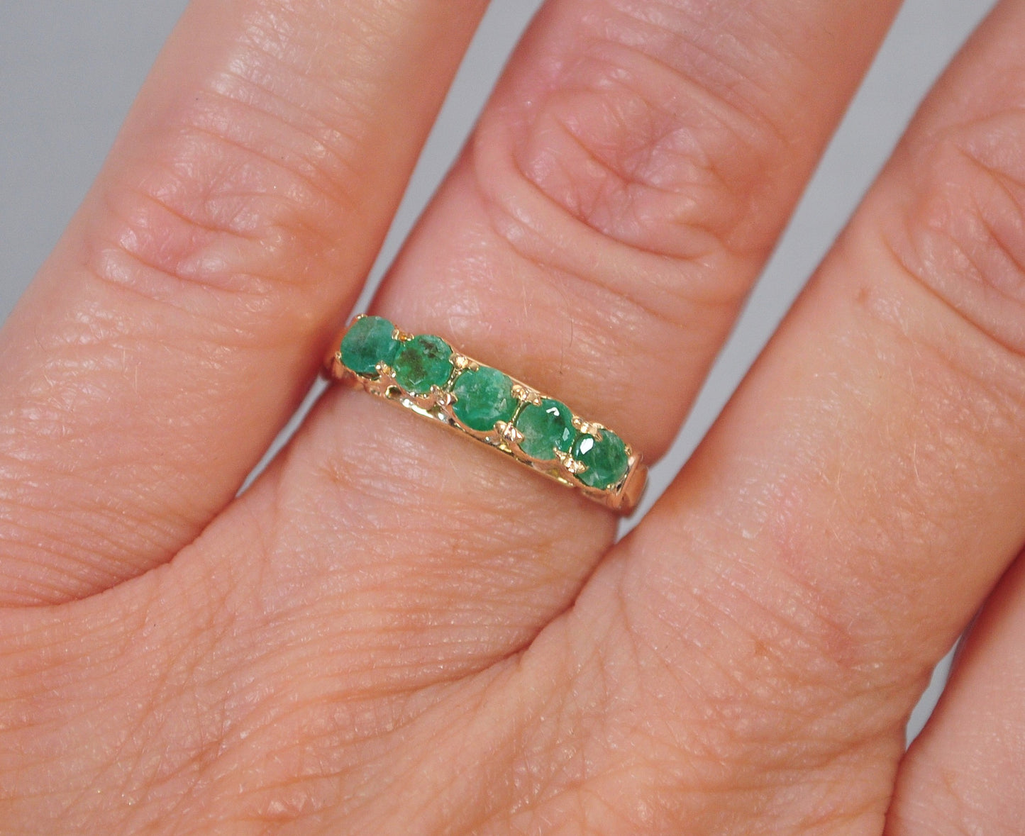 14K Gold Emerald Ring