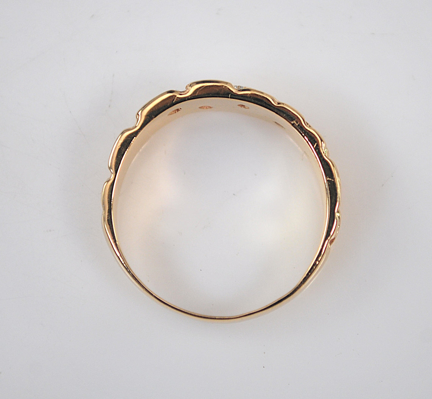 14K Gold Diamond Nugget Ring
