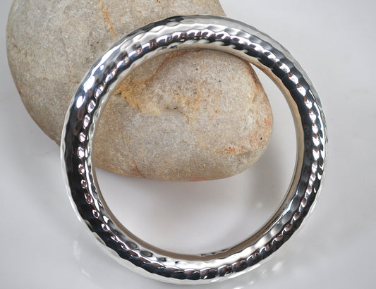 Silpada Sterling Silver Hammered Bangle Bracelet