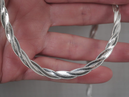 925 Italy Braided Necklace