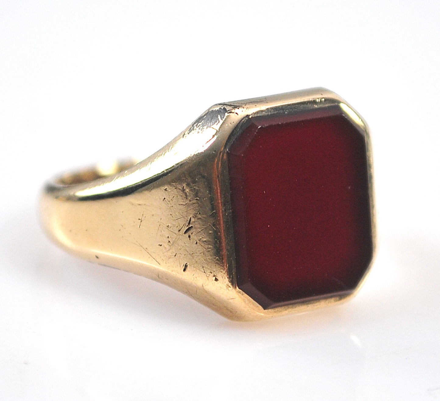 Charles Green & Sons 9K Gold Carnelian Ring