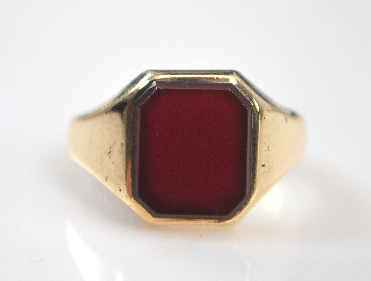 Charles Green & Sons 9K Gold Carnelian Ring