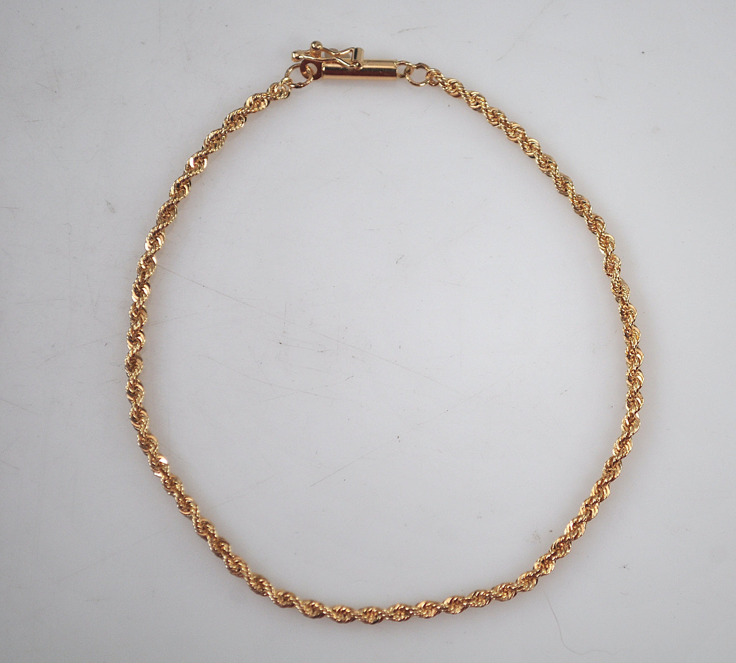 Signed 14K Gold Rope Bracelet