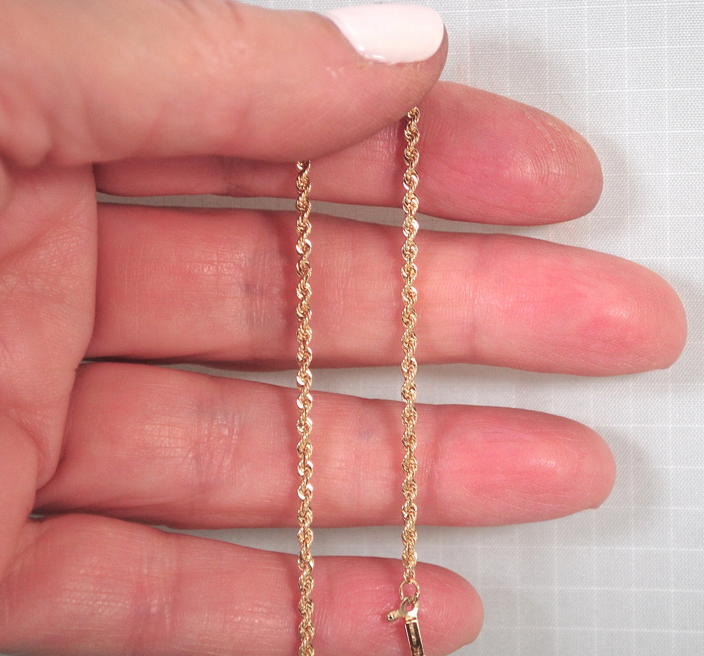 Signed 14K Gold Rope Bracelet