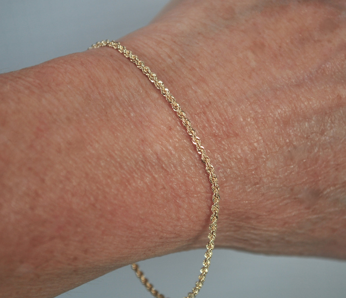 Signed 14K Gold Rope Bracelet