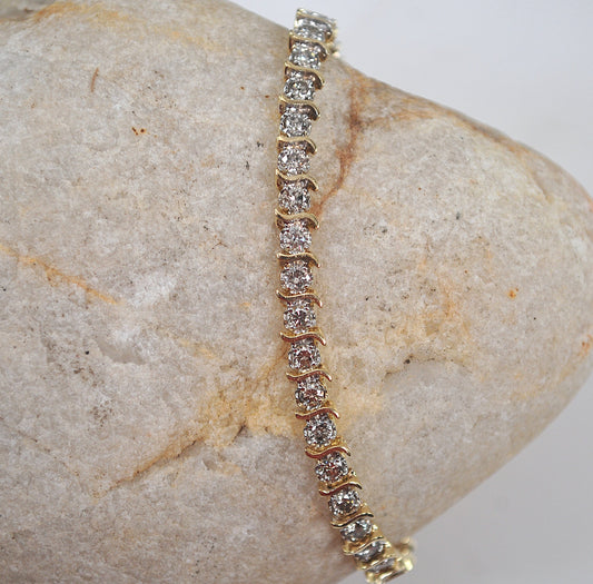14K Gold 2ct tw Diamond Tennis Bracelet