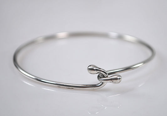 Sterling Silver Wire Ball Hook Bracelet