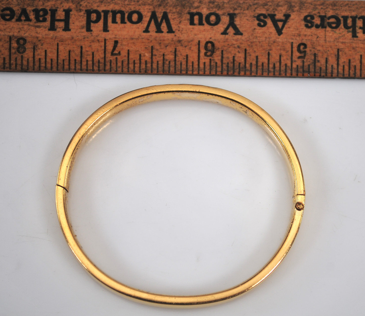 As is - Vintage Signed Gold Filled Bangle Bracelet