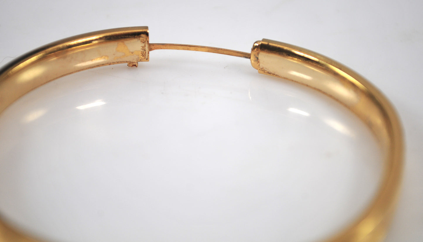 As is - Vintage Signed Gold Filled Bangle Bracelet