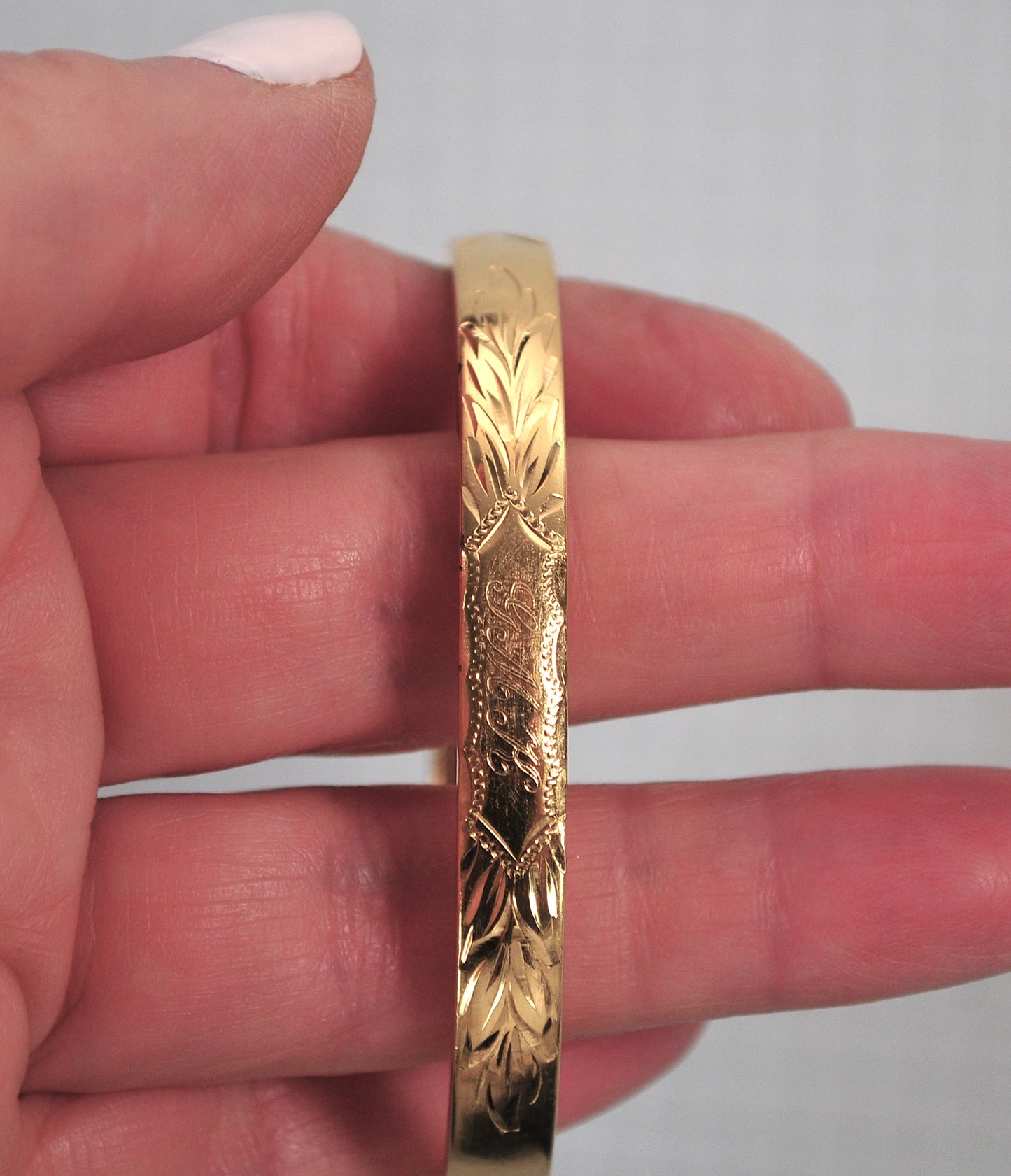 As is - Vintage Signed Gold Filled Bangle Bracelet