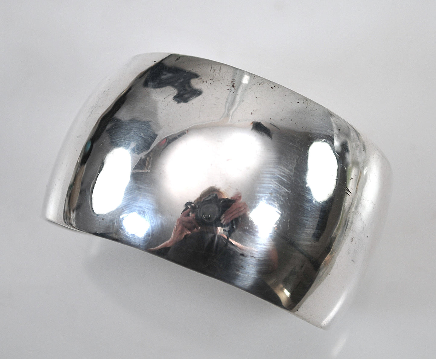 Wide Celia Sebiri Sterling Silver Cuff Bracelet