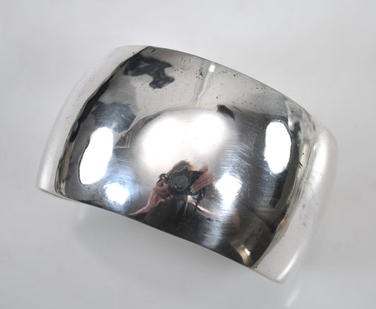 Wide Celia Sebiri Sterling Silver Cuff Bracelet