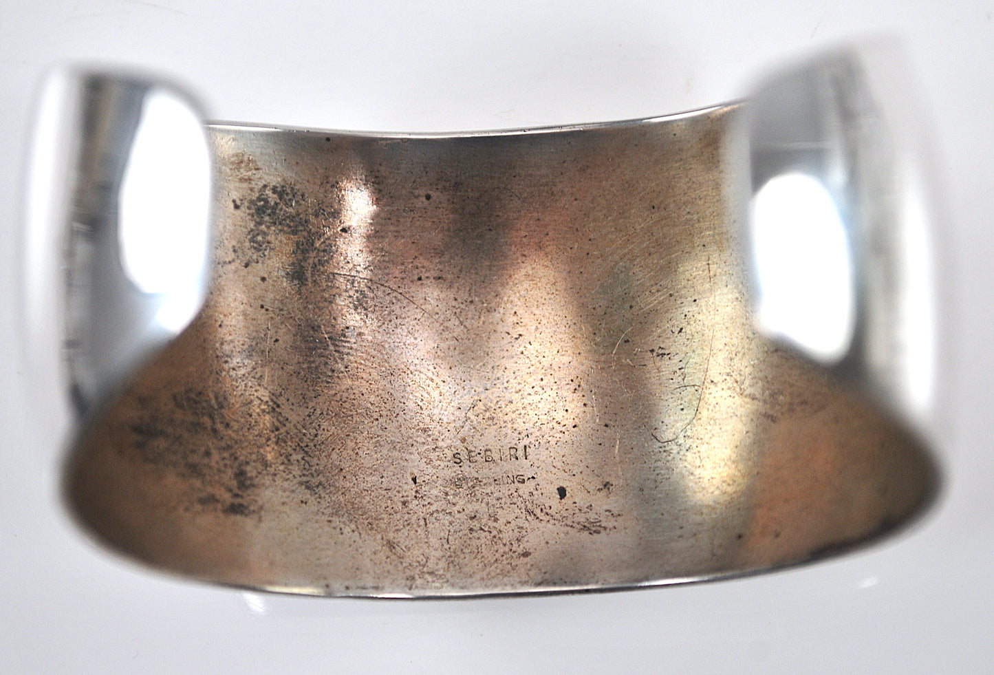 Wide Celia Sebiri Sterling Silver Cuff Bracelet