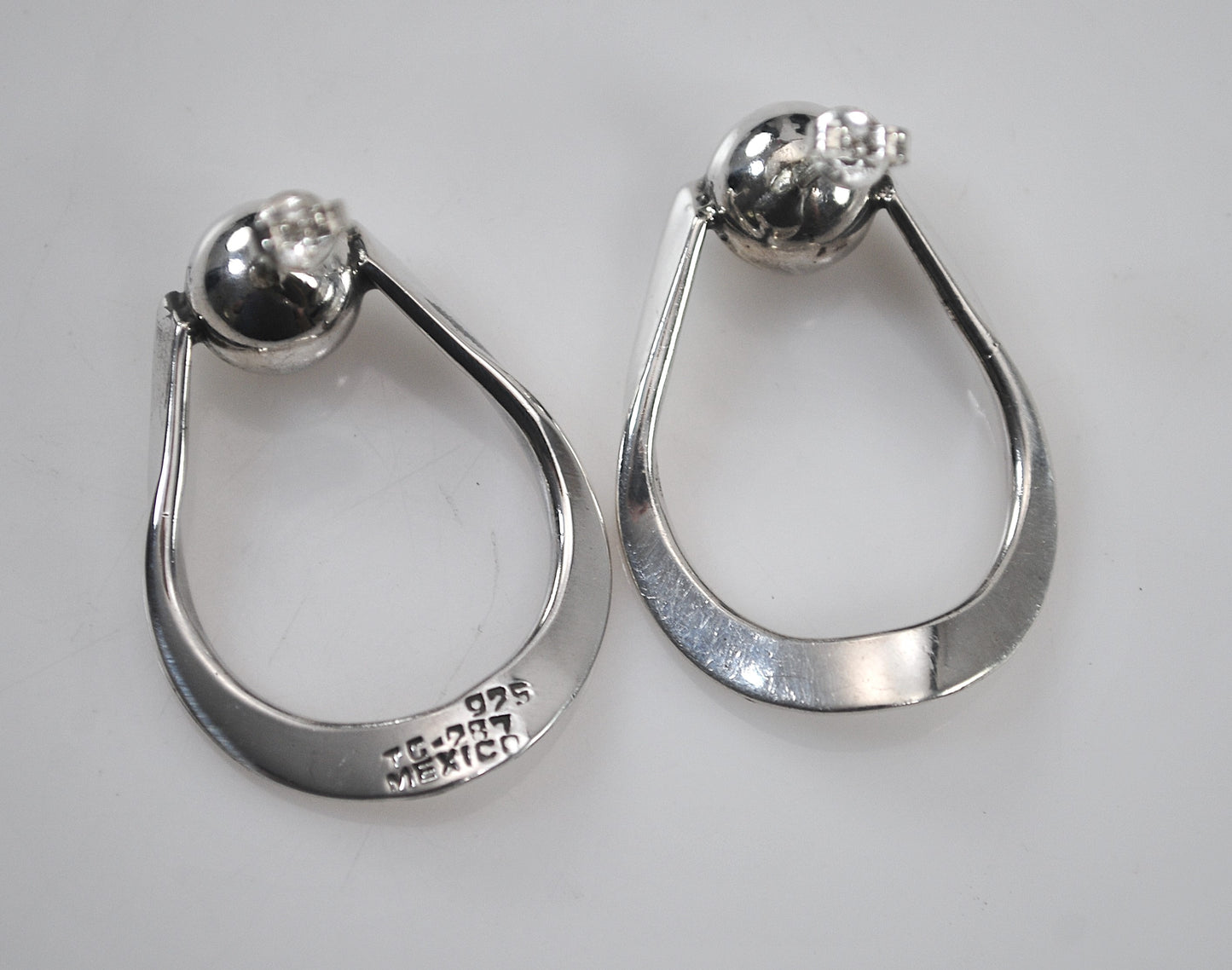 Large Taxco Sterling Silver Earrings