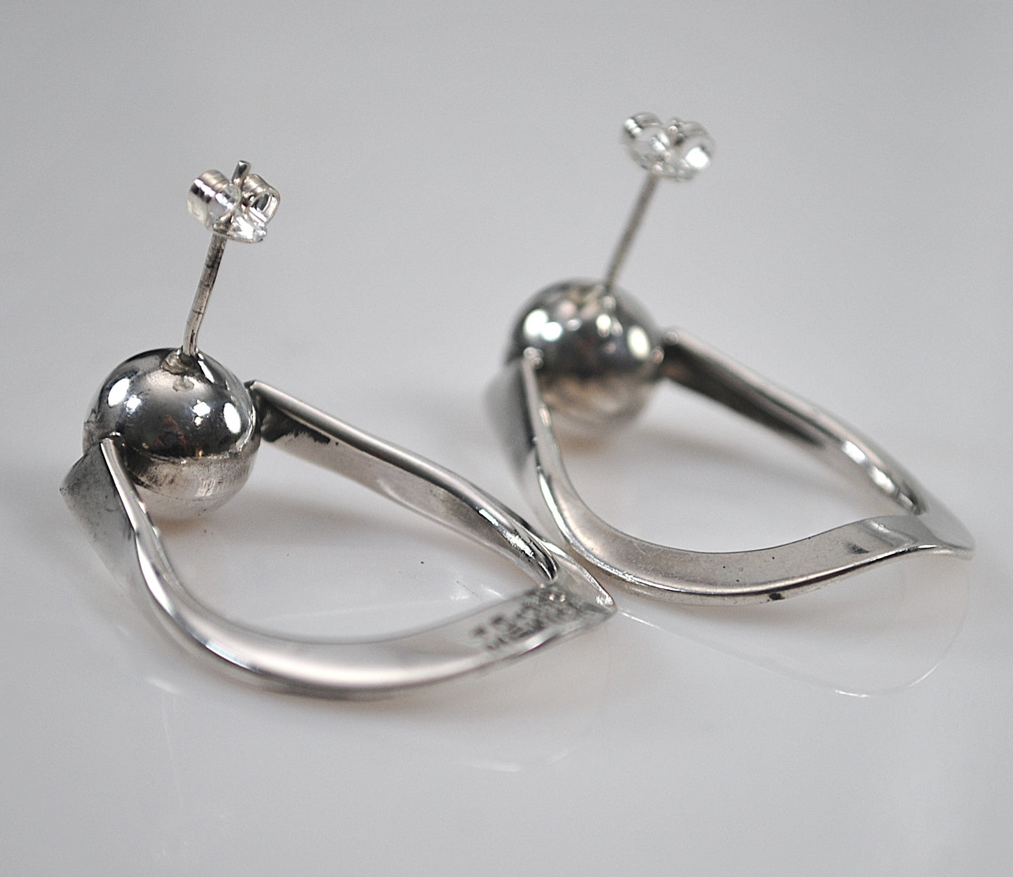 Large Taxco Sterling Silver Earrings