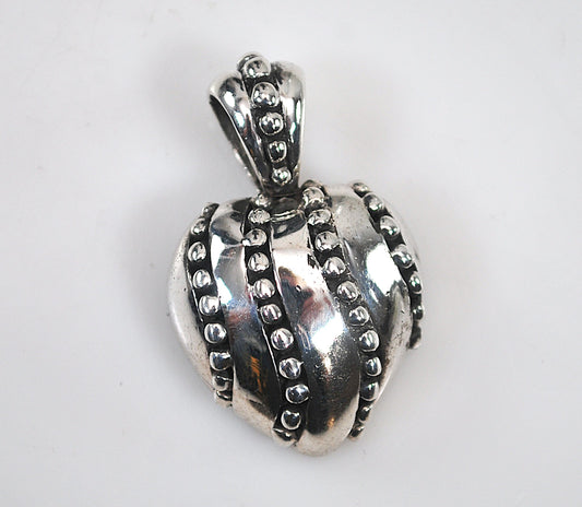 Vintage Southwestern Sterling Silver Heart Pendant