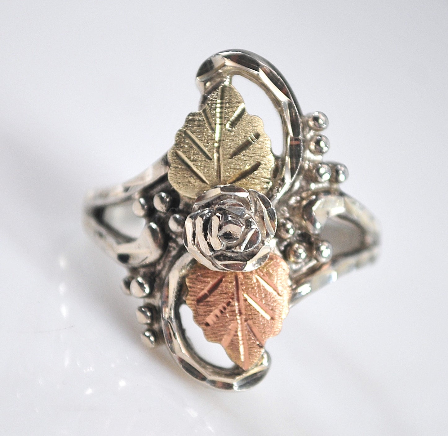 Wheeler Sterling Silver 12K Gold Leaf Ring