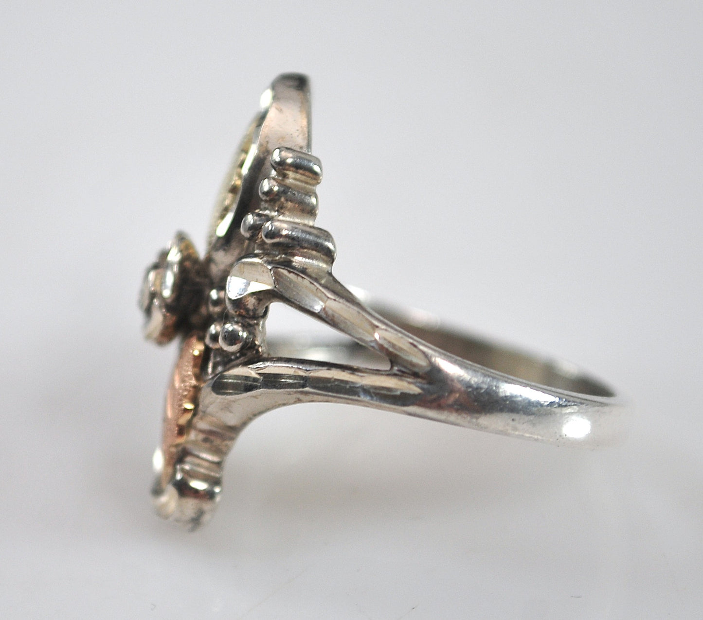 Wheeler Sterling Silver 12K Gold Leaf Ring
