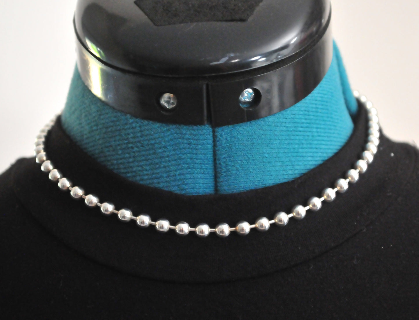 925 Italy 5mm Bead Ball Chain Choker Necklace
