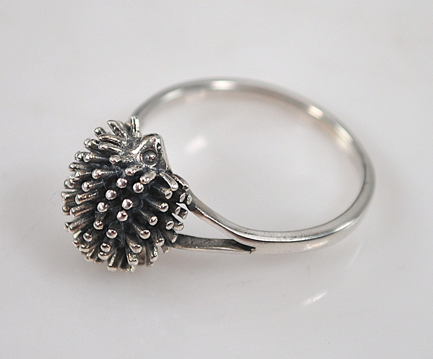 Sterling Silver Hedgehog Ring