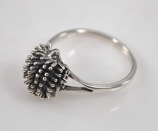 Sterling Silver Hedgehog Ring