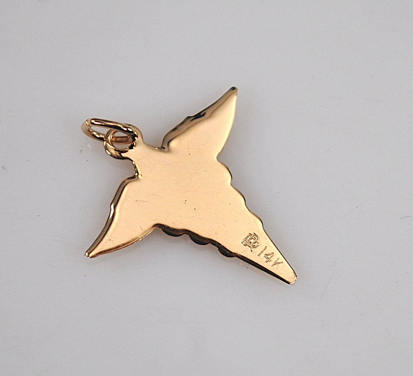 SMALL 14K Gold Caduceus Pendant