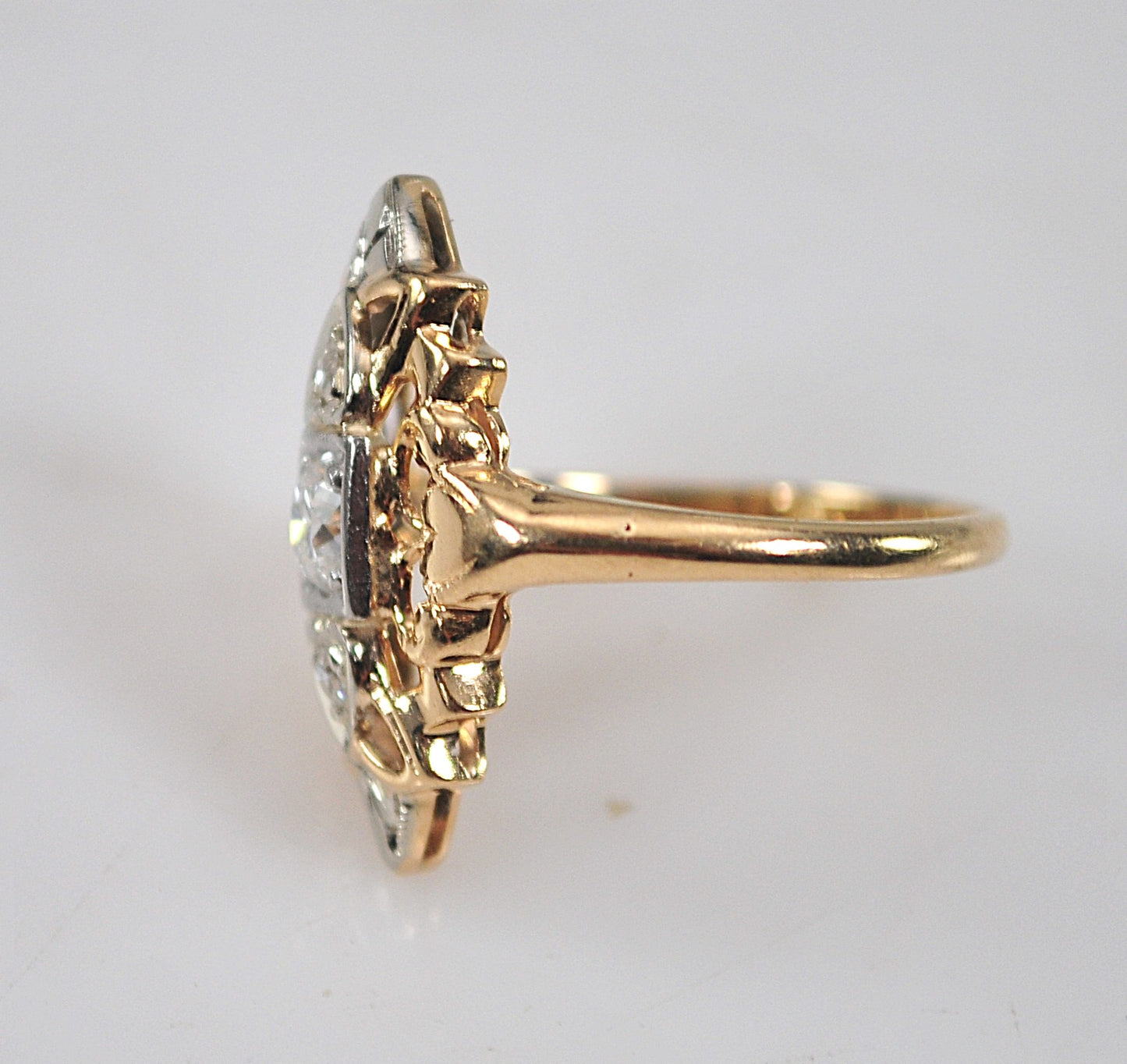 Antique 14K Gold Diamond Ring