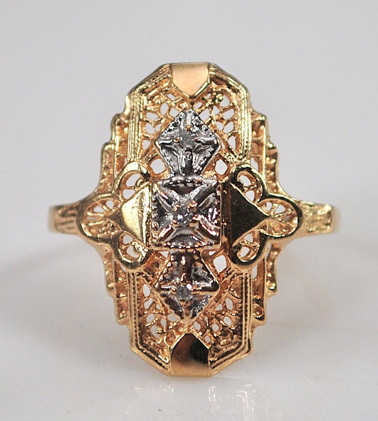 10K Gold Diamond Ring