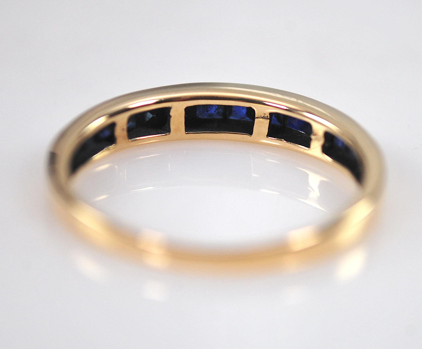 14K Gold Sapphire Band Ring