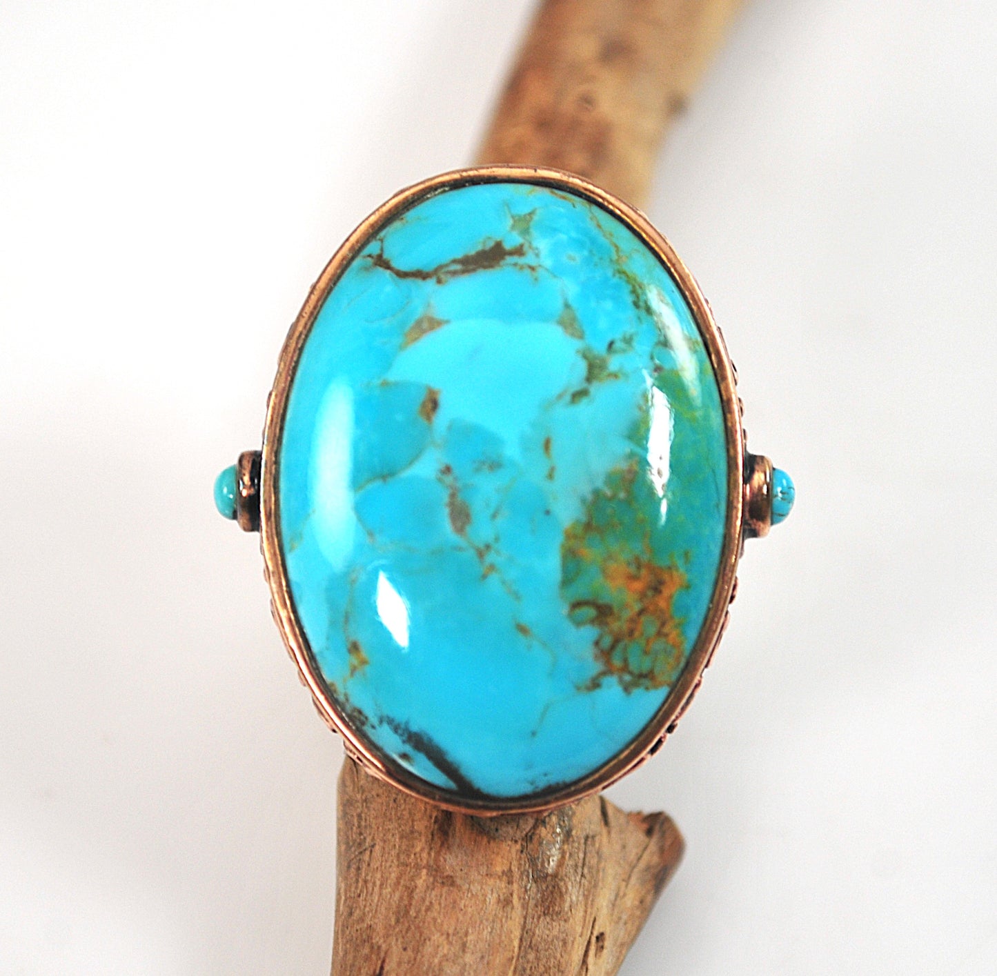 Huge Barse Sterling Silver Turquoise Ring