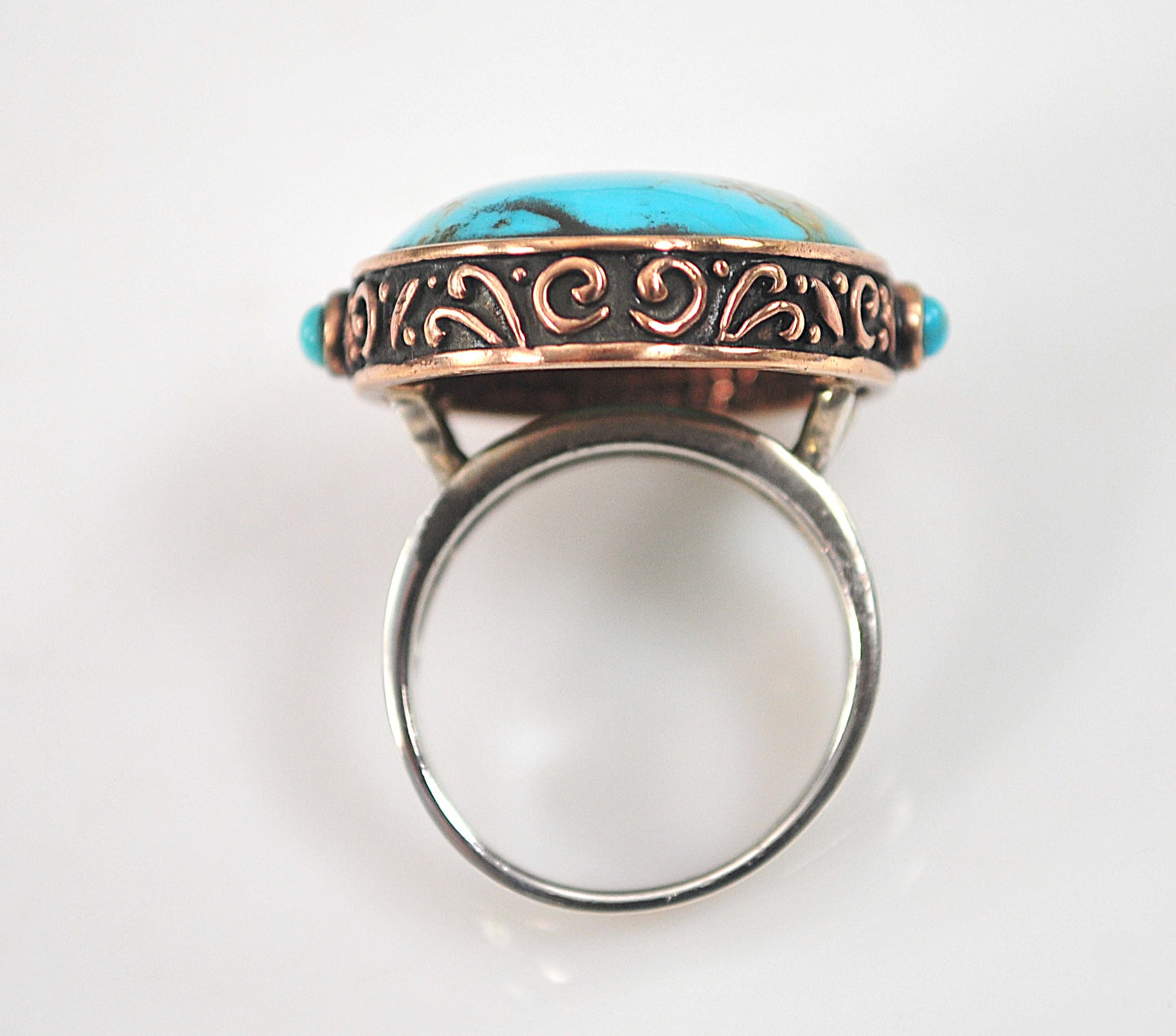 Huge Barse Sterling Silver Turquoise Ring