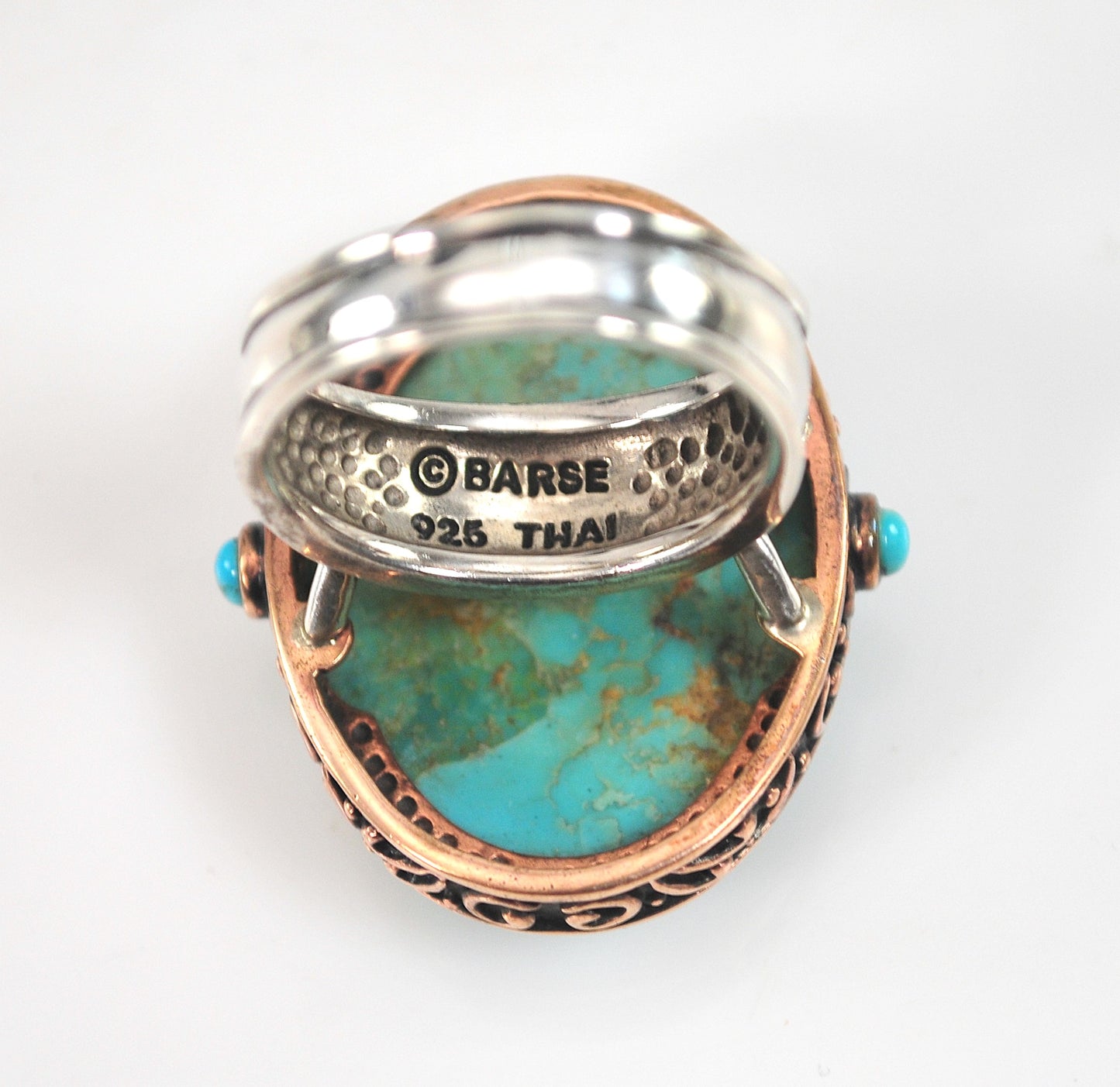 Huge Barse Sterling Silver Turquoise Ring