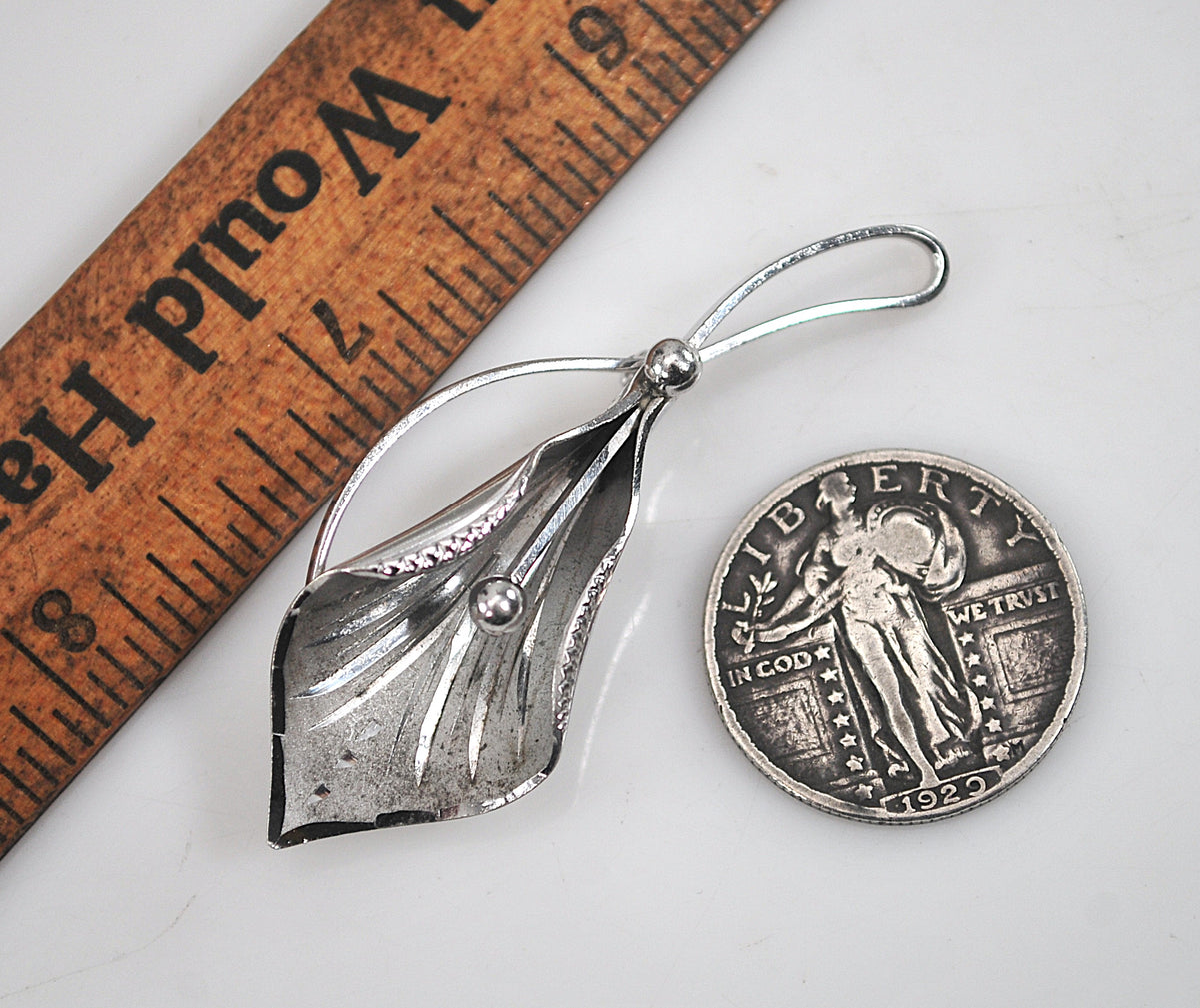 Silver Calla Vintage Signed Sterling Silver Calla Lily Brooch – Silver Vintage Jewelry