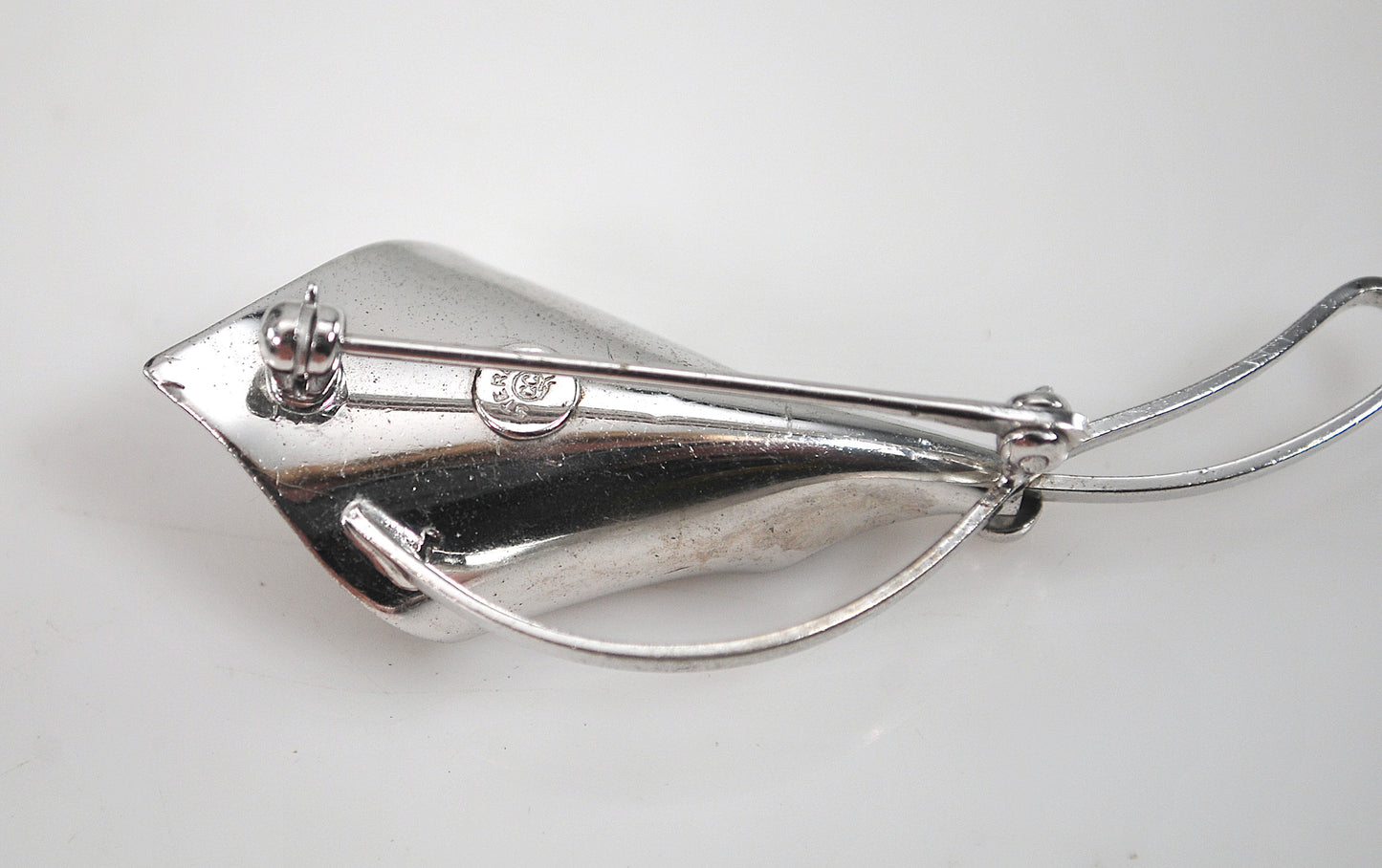 Vintage Signed Sterling Silver Calla Lily Brooch