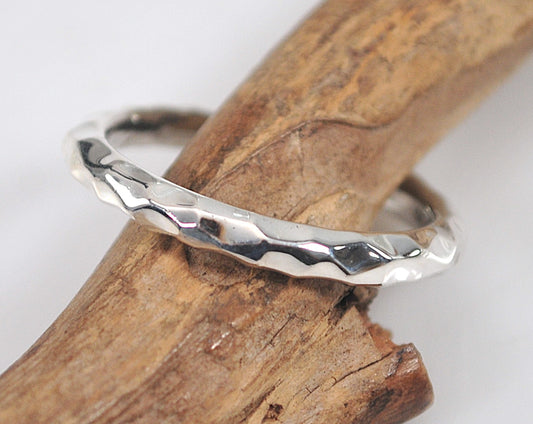 Michael Dawkins 925 Hammered Band Ring