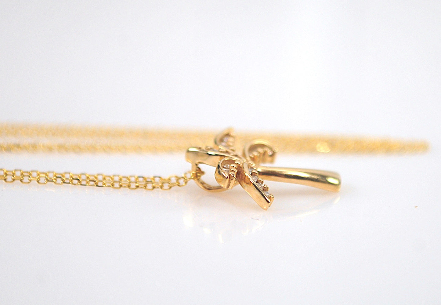14K Gold Diamond Palm Tree Necklace