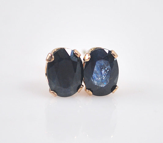 Town & Country 10K Gold Sapphire Stud Earrings