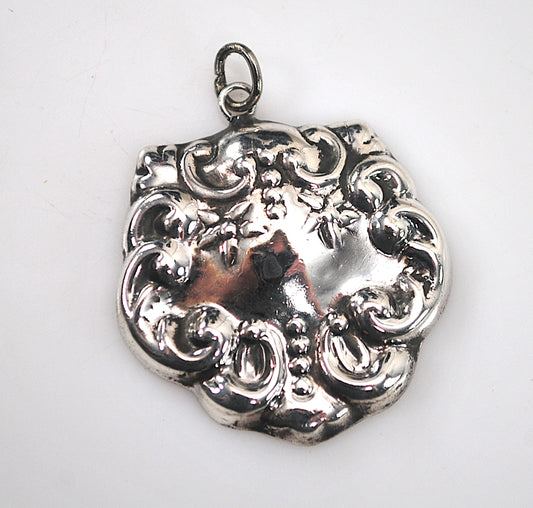 Southwestern Sterling Silver Floral Medallion Pendant