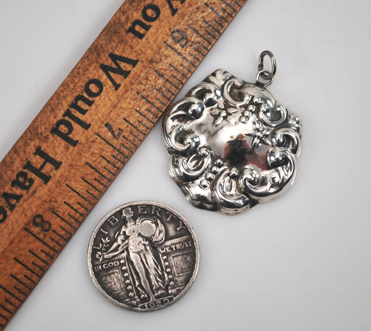 Southwestern Sterling Silver Floral Medallion Pendant