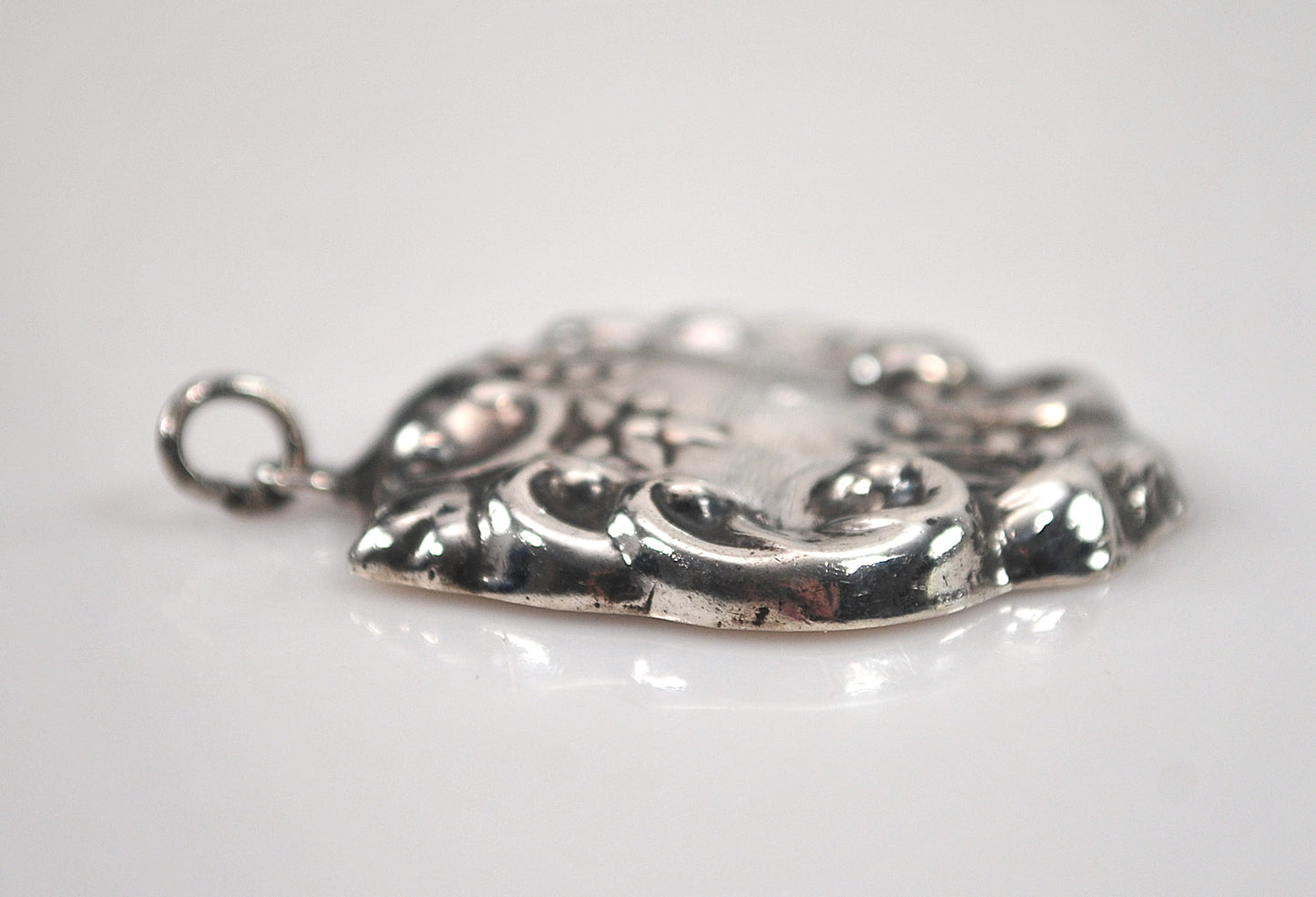 Southwestern Sterling Silver Floral Medallion Pendant