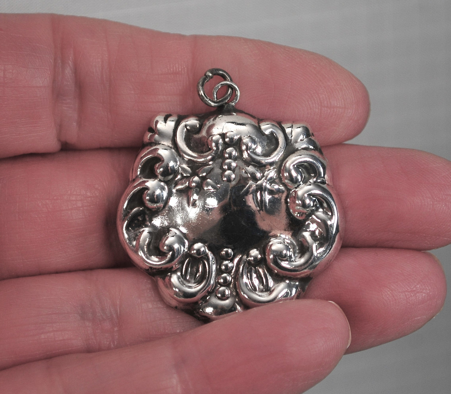 Southwestern Sterling Silver Floral Medallion Pendant