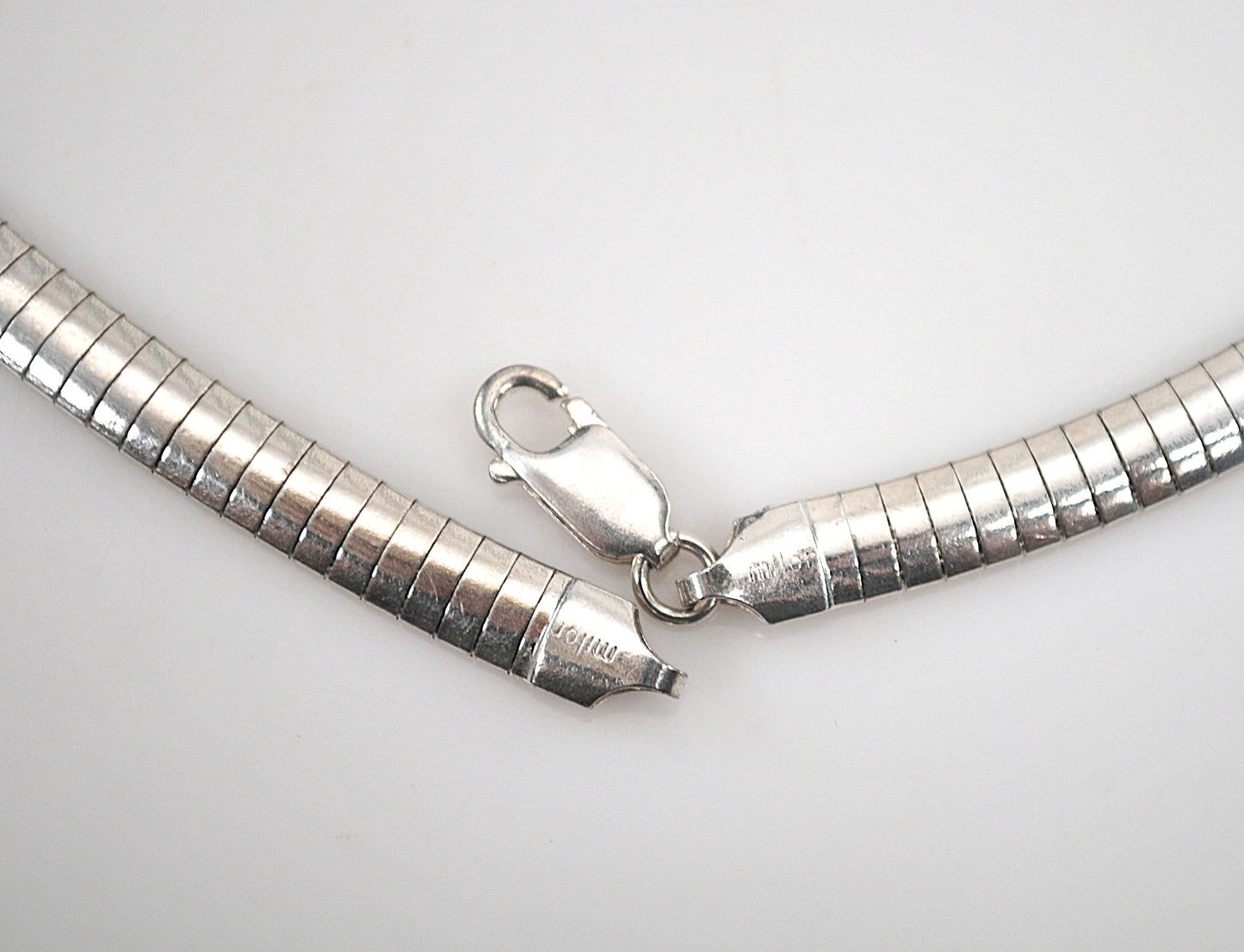Milor 925 Italy Sterling Silver 6mm Omega Necklace