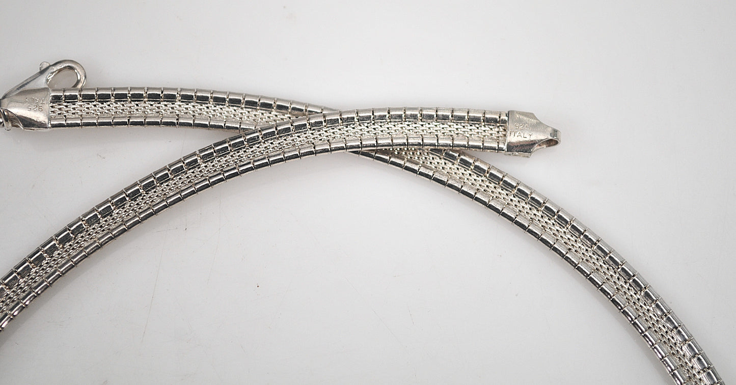 Milor 925 Italy Sterling Silver 6mm Omega Necklace
