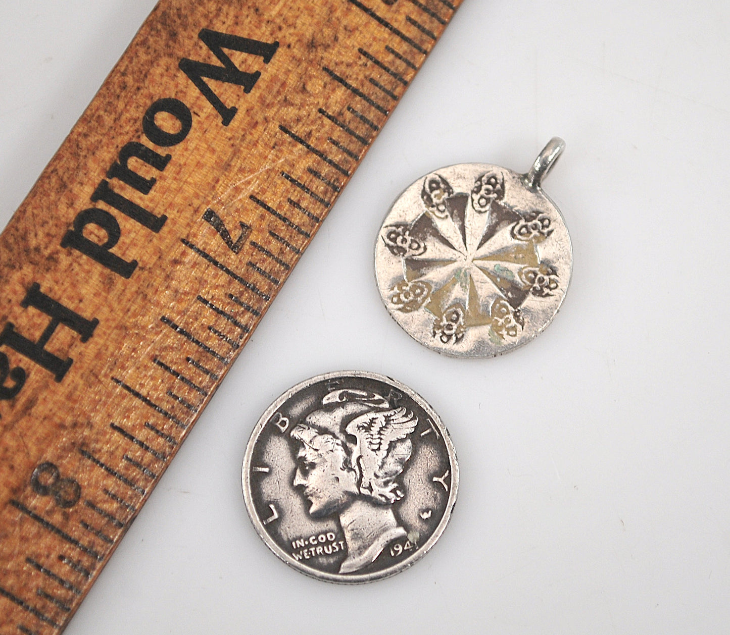 Karen Hill Tribe Sterling Silver Wheel Pendant