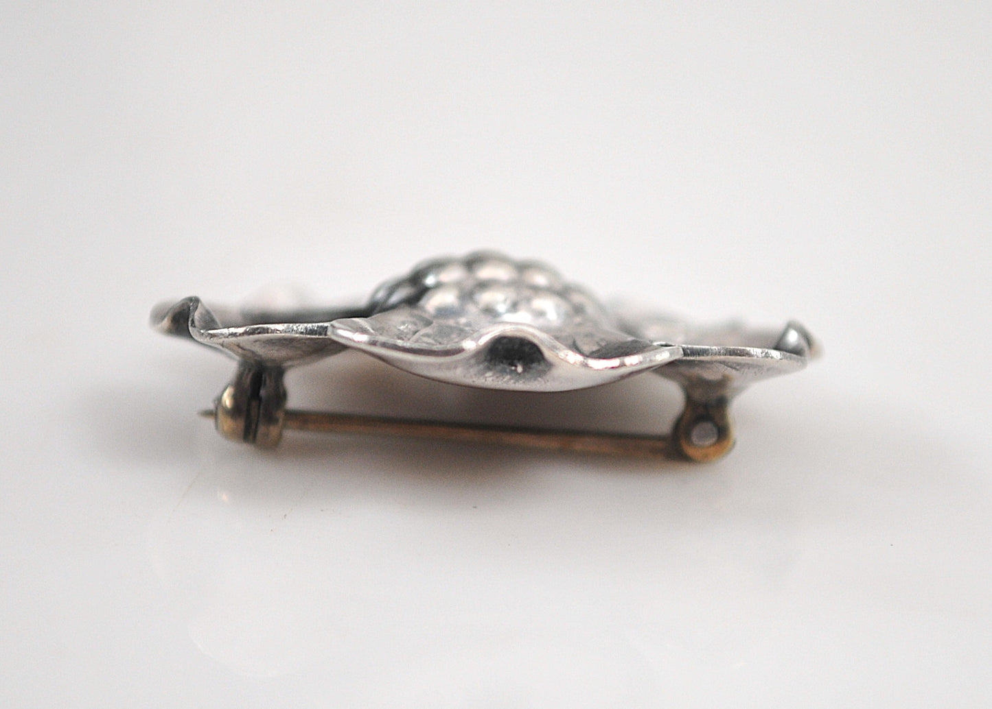 Handcrafted Sterling Silver Dogwood Flower Brooch