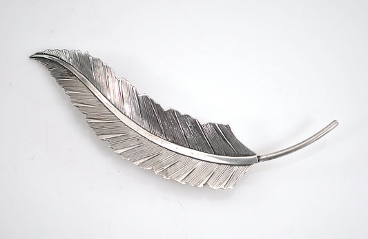Vintage Beau Sterling Silver Leaf Brooch